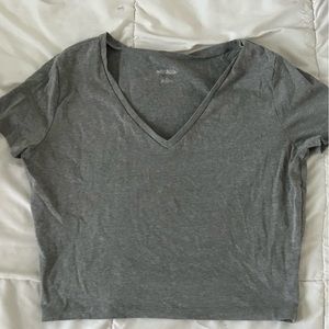 Gray crop top